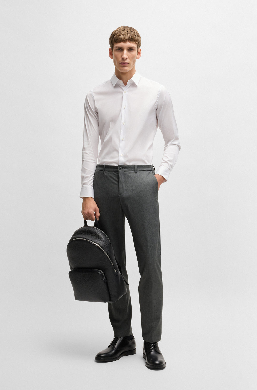 BOSS Trousers  in Polyester Mix - P-GENIUS-EL-WG-251F 10269003 01-50534613- Concorde Fashion#color_grey-030