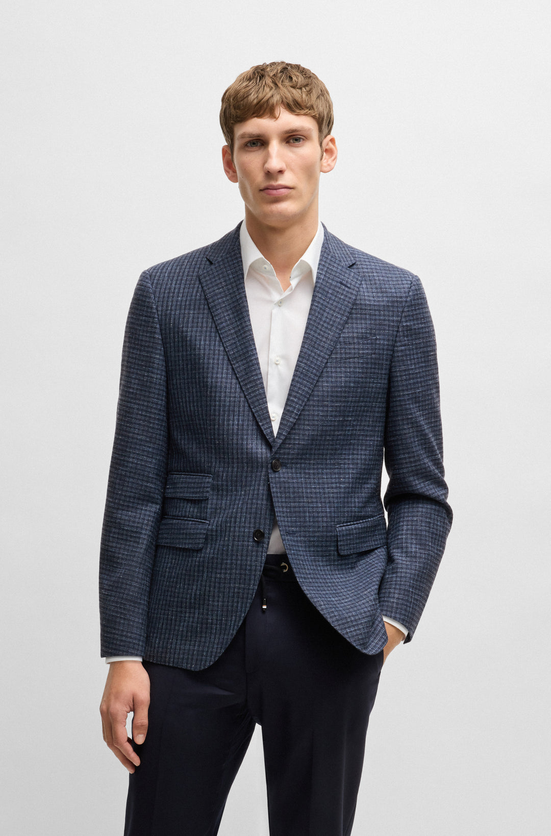 BOSS Blazers  in Cotton Mix - H-JANSON-TP-251 10269007 01-50535054- Concorde Fashion#color_blue-425