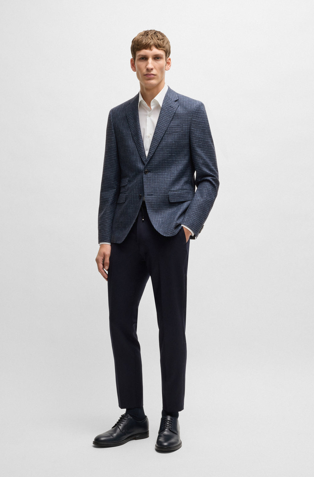 BOSS Blazers  in Cotton Mix - H-JANSON-TP-251 10269007 01-50535054- Concorde Fashion#color_blue-425