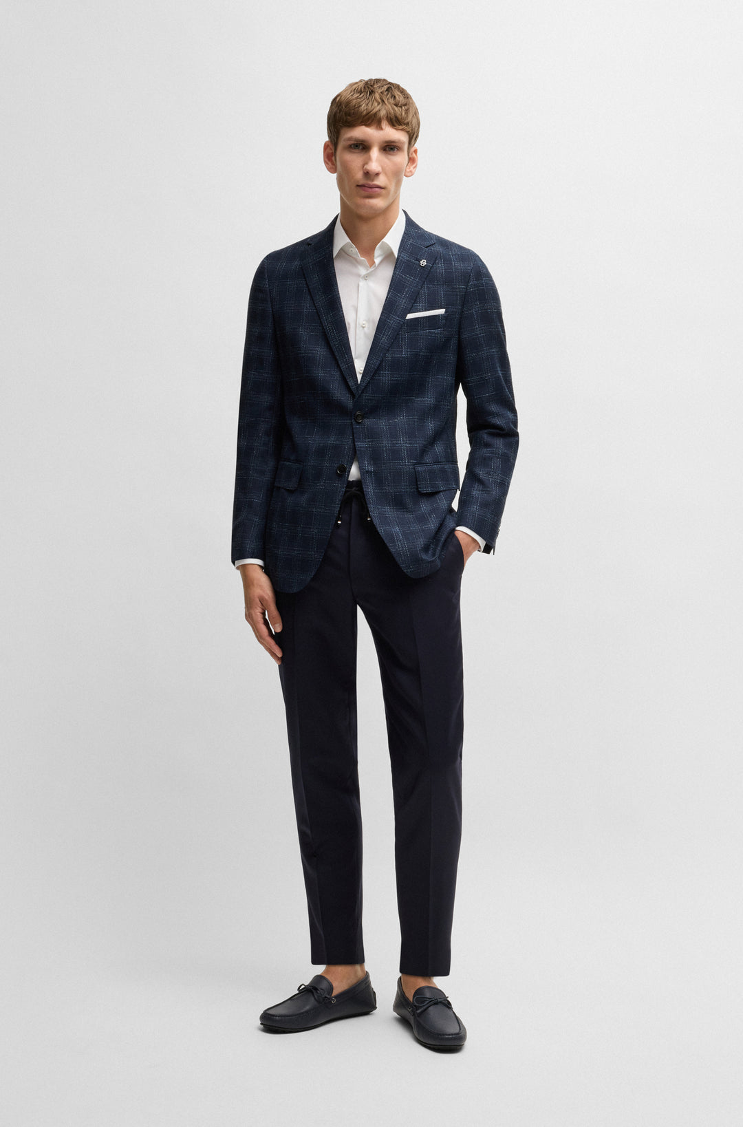 BOSS Blazers Slim Fit in Wool Mix - H-HUTSON-233 10269014 01-50535057- Concorde Fashion#color_navy-404