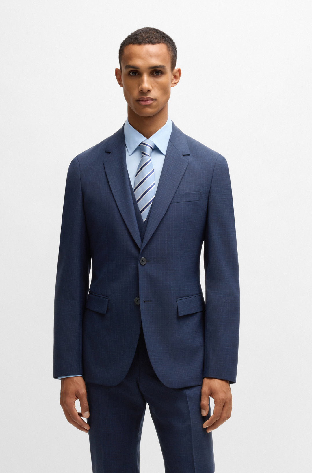 BOSS Suits  in Polyester Mix - H-HOUSTON-3PCS-251 10269016 01-50534887- Concorde Fashion#color_navy-404