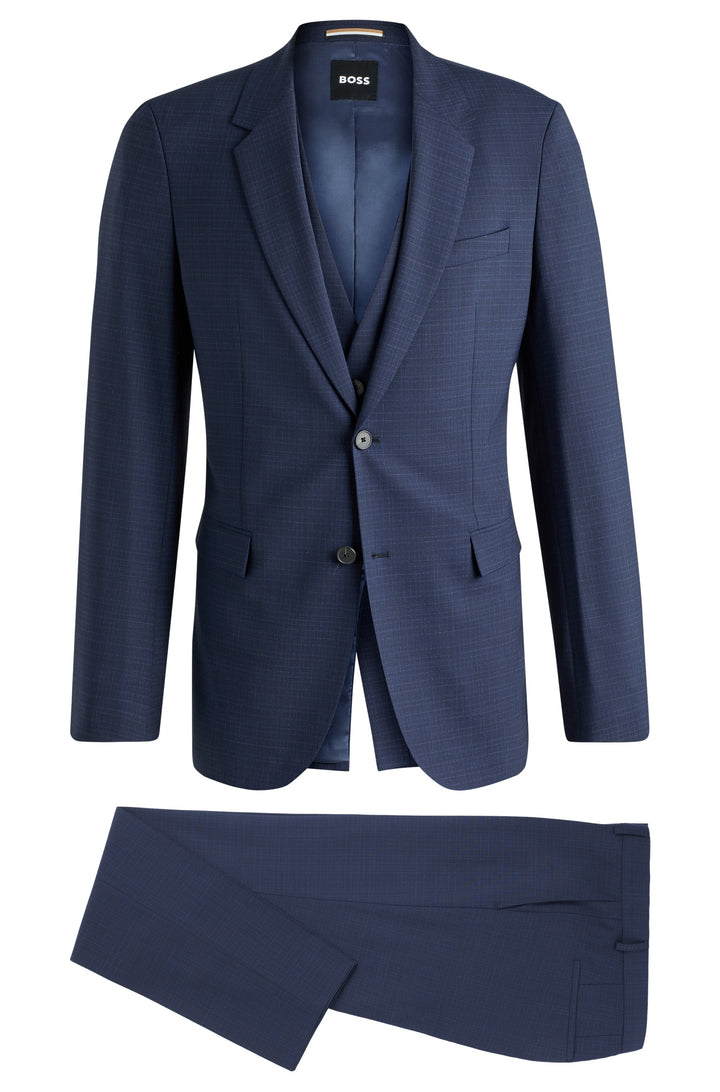 BOSS Suits  in Polyester Mix - H-HOUSTON-3PCS-251 10269016 01-50534887- Concorde Fashion#color_navy-404