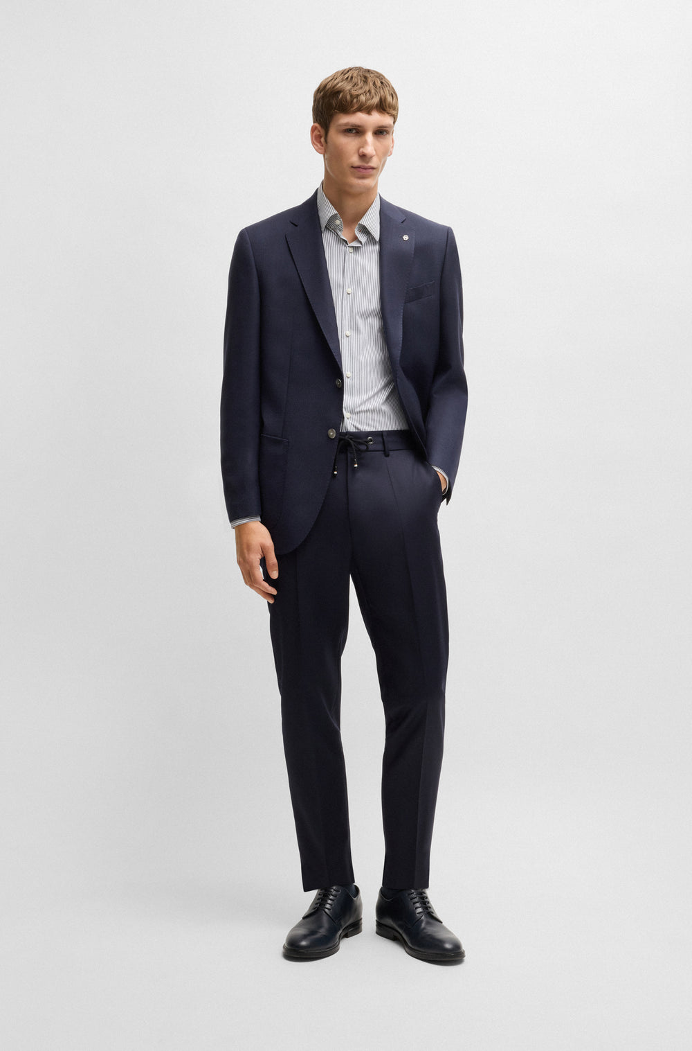 BOSS Blazers Regular Fit in Wool - H-JANSON-233 10269022 01-50535049- Concorde Fashion#color_navy-404