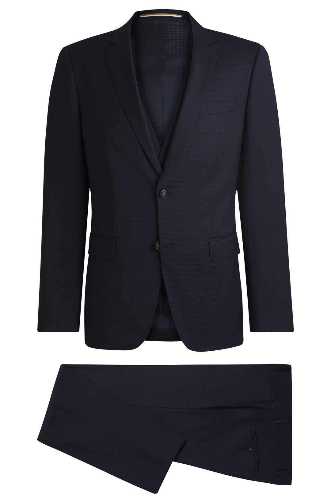 BOSS Suits Slim Fit in Wool Mix - H-HUGE-3PCS-232 10269030 01-50534922- Concorde Fashion#color_navy-404