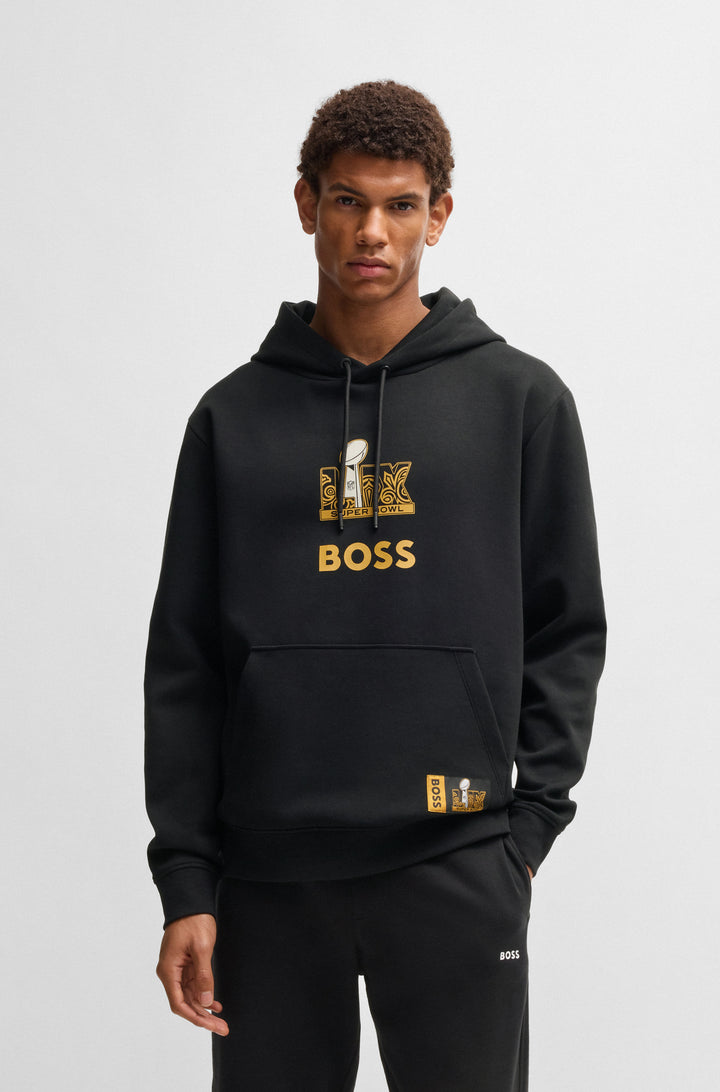 BOSS Hoodies  in Cotton Mix - WARNER_NFL 10269051 01-50535122- Concorde Fashion#color_black-001