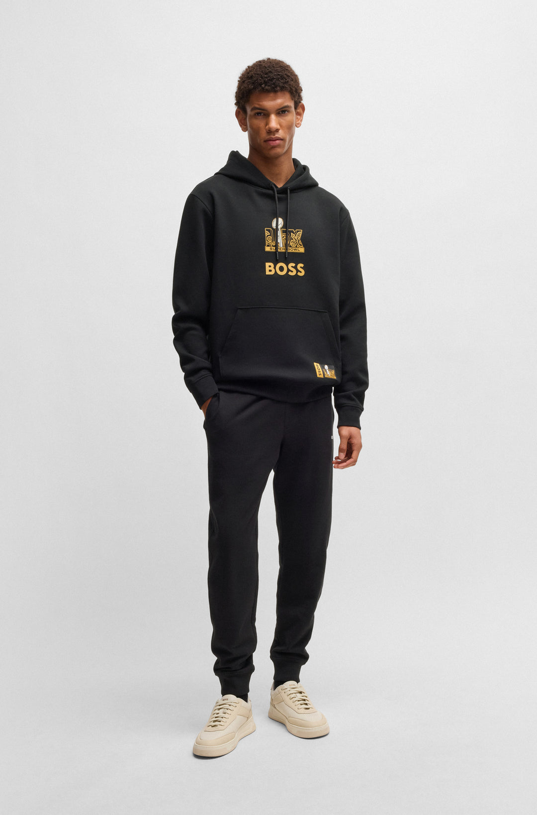 BOSS Hoodies  in Cotton Mix - WARNER_NFL 10269051 01-50535122- Concorde Fashion#color_black-001