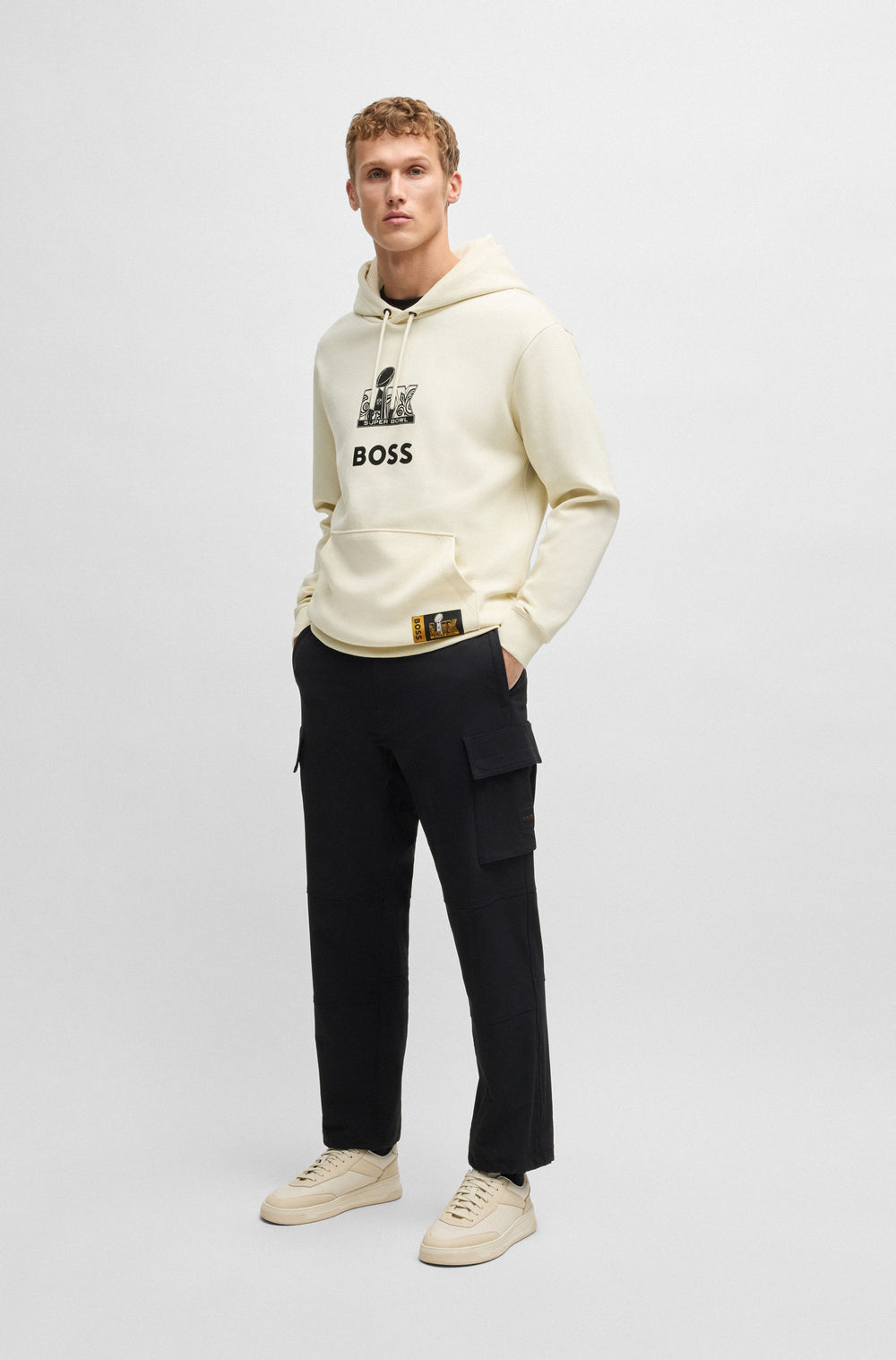 BOSS Hoodies  in Cotton Mix - WARNER_NFL 10269051 01-50535122- Concorde Fashion#color_white-160