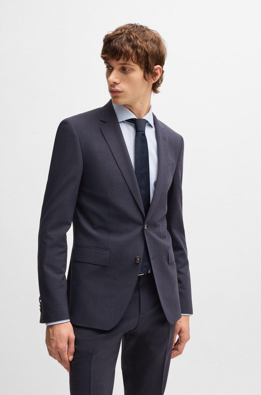 BOSS Suits Slim Fit in Polyester Mix - H-HUGE-2PCS-224 10269057 01-50534914- Concorde Fashion#color_navy-404
