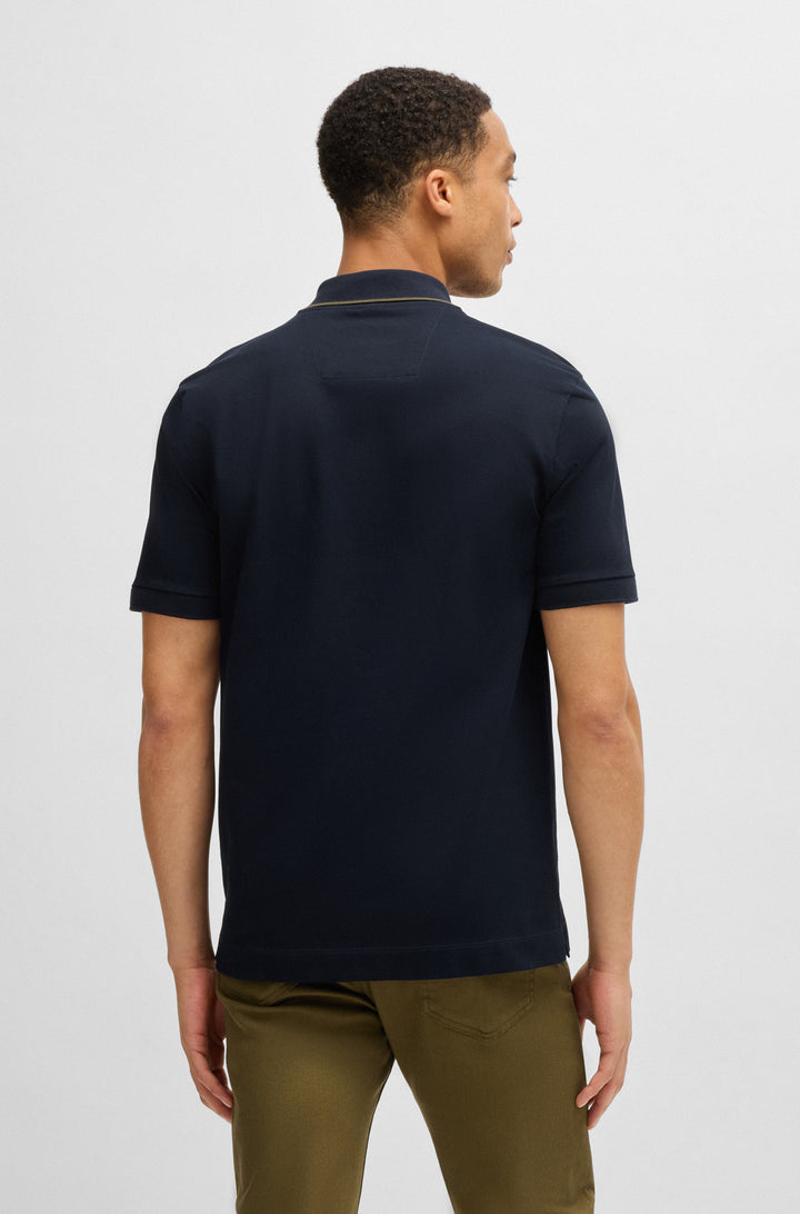 BOSS Polos Regular Fit in Cotton Mix - H-PARAS 71_PS 10269350 01-50531463- Concorde Fashion#color_navy-404