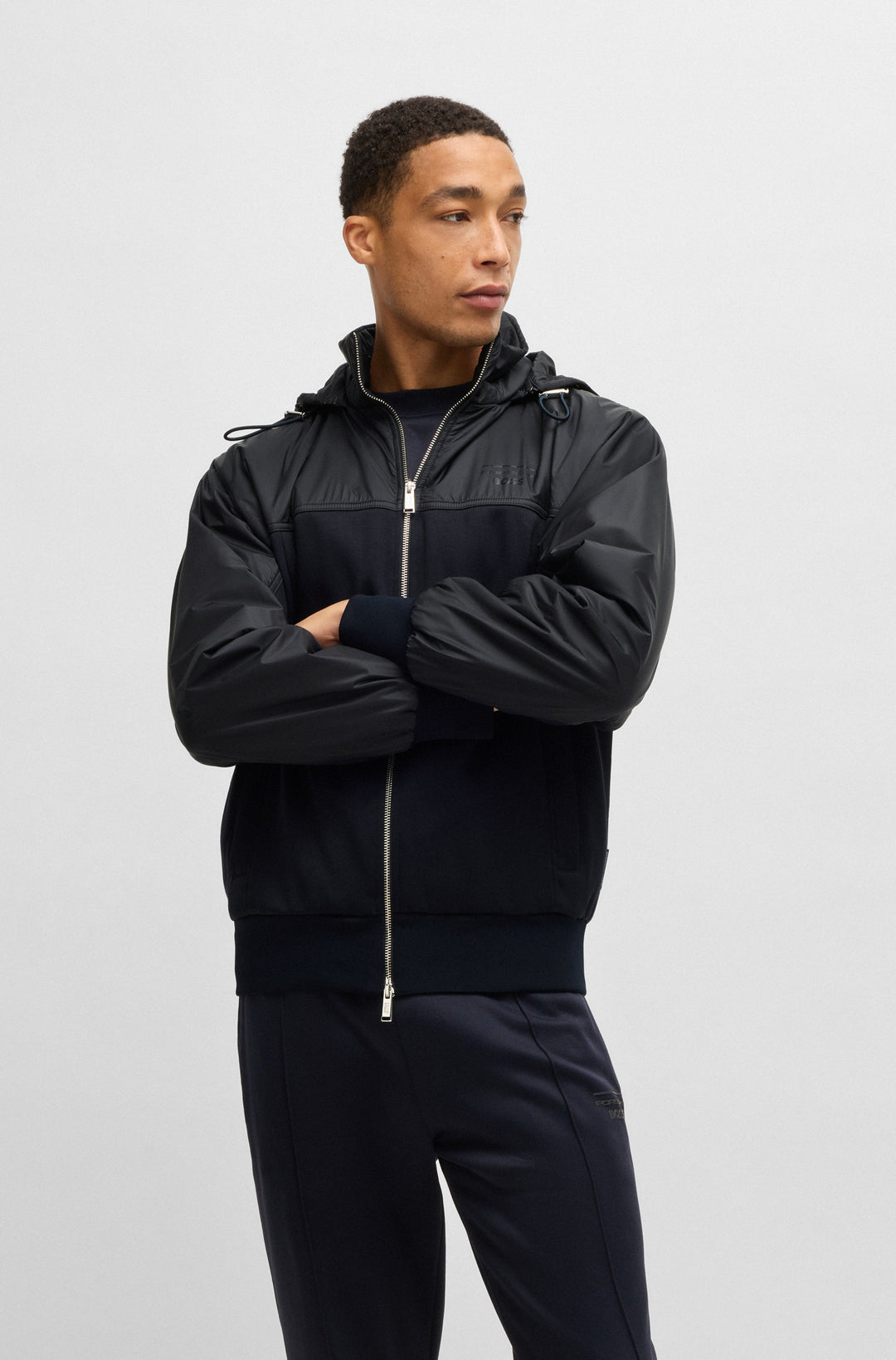 BOSS Hoodies Regular Fit in Cotton Mix - C-STEELE 71_PS 10269363 01-50537366- Concorde Fashion#color_navy-404