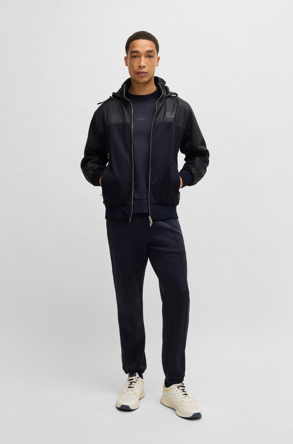 BOSS Hoodies Regular Fit in Cotton Mix - C-STEELE 71_PS 10269363 01-50537366- Concorde Fashion#color_navy-404