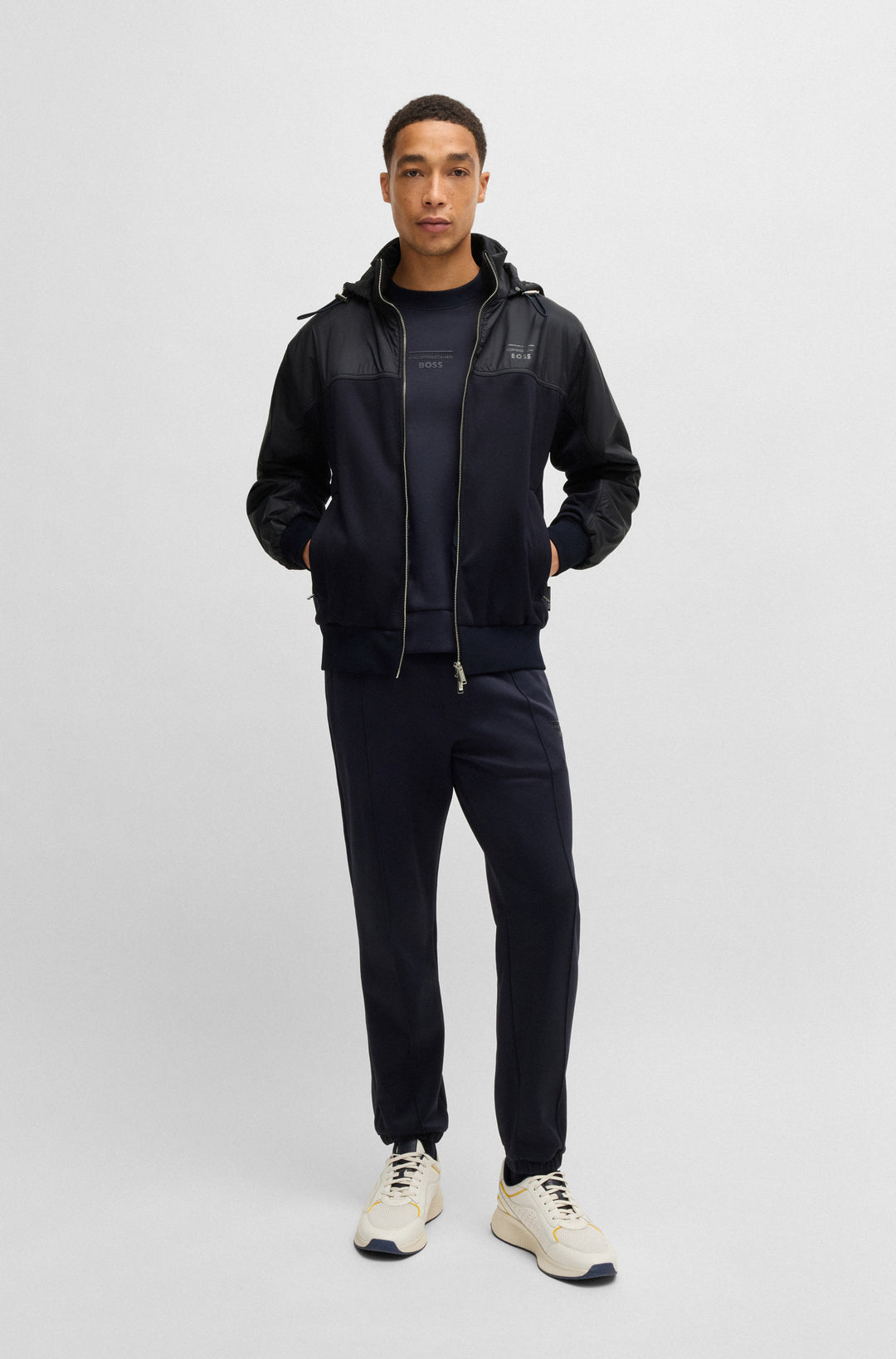 BOSS Hoodies Regular Fit in Cotton Mix - C-STEELE 71_PS 10269363 01-50537366- Concorde Fashion#color_navy-404