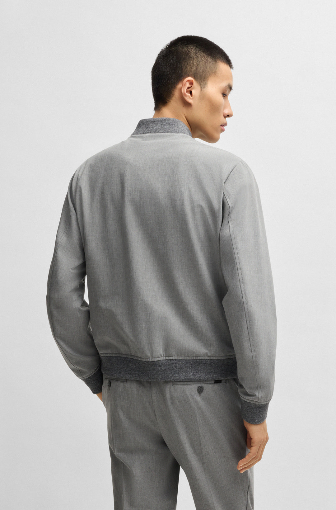 BOSS Blazers Slim Fit in Polyester Mix - P-HANRY-BMB-234 10269518 01-50535707- Concorde Fashion#color_grey-030
