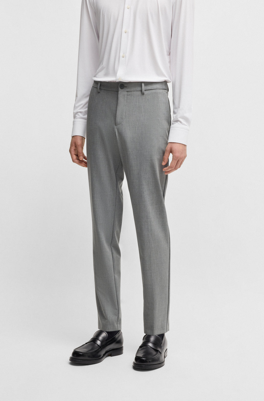 BOSS Trousers Slim Fit in Polyester Mix - P-GENIUS-CW-WG-251 10269518 01-50535709- Concorde Fashion#color_grey-030