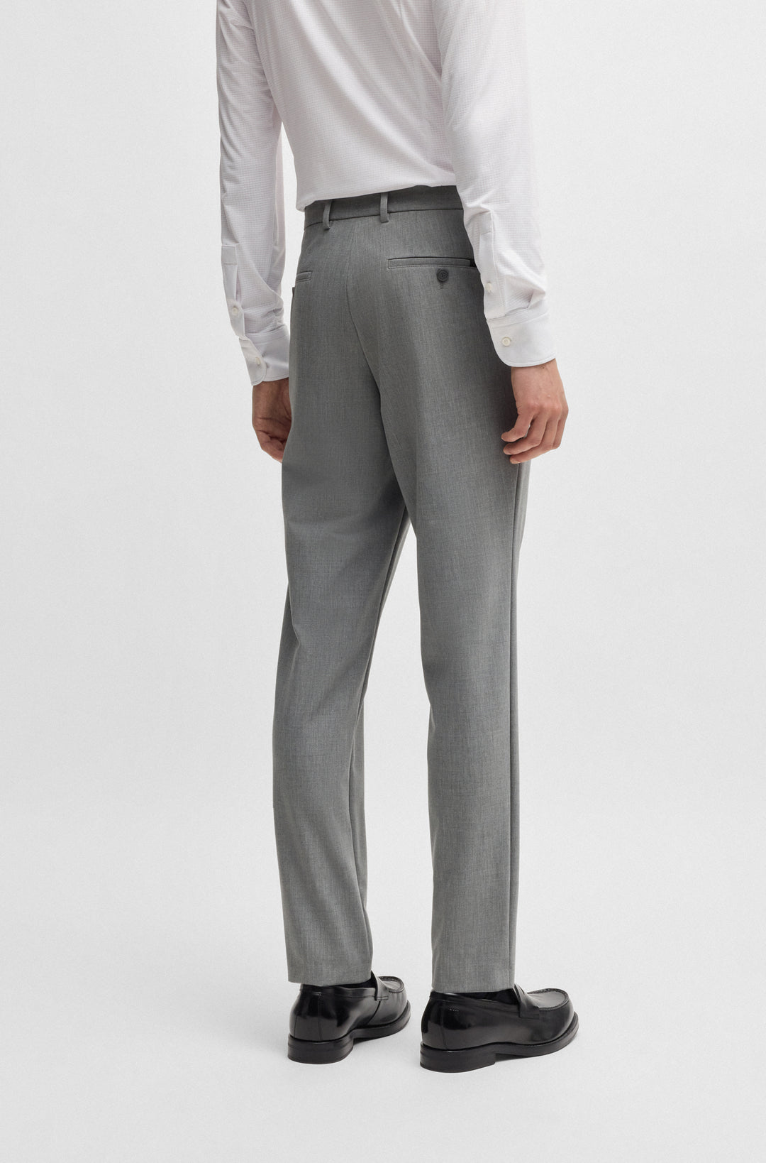 BOSS Trousers Slim Fit in Polyester Mix - P-GENIUS-CW-WG-251 10269518 01-50535709- Concorde Fashion#color_grey-030
