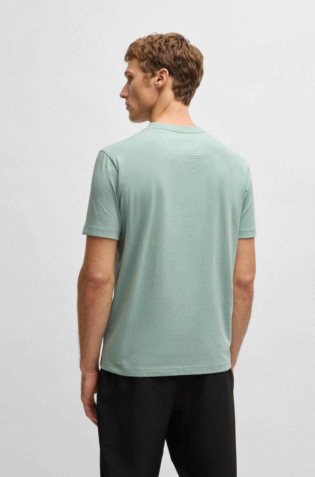 BOSS T-Shirts Regular Fit in Cotton - TEE LOGO HERITAGE 10269604 01-50537825- Concorde Fashion#color_green-357