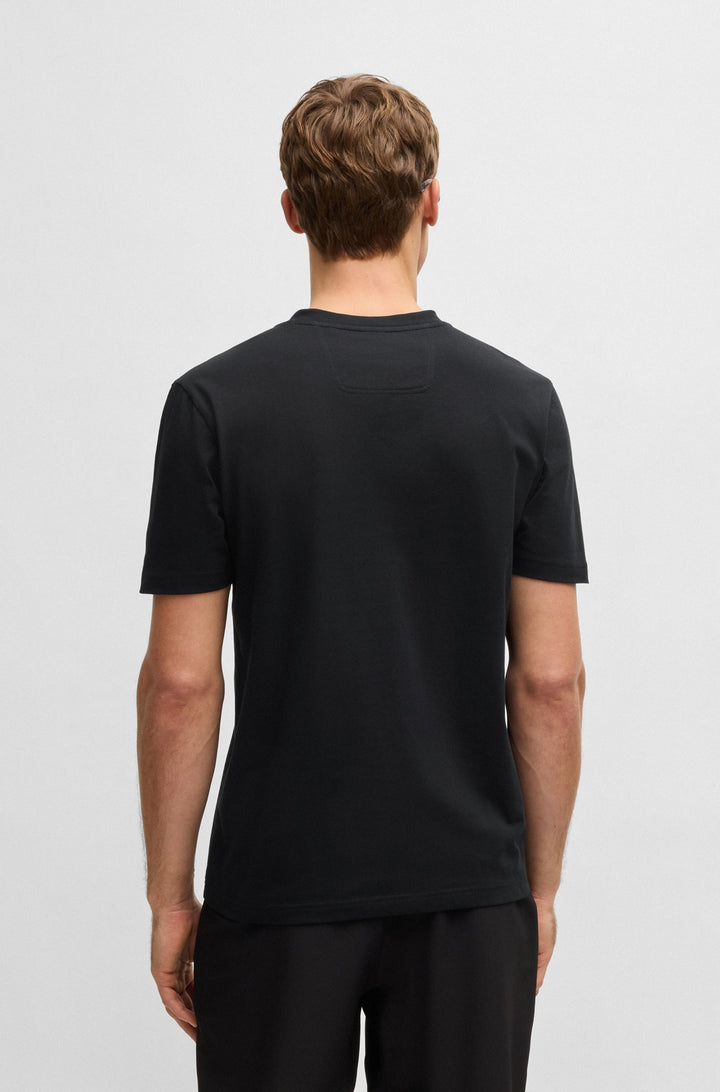 BOSS T-Shirts Regular Fit in Cotton - TEE LOGO GLAMPING 10269604 01-50537834- Concorde Fashion#color_black-001