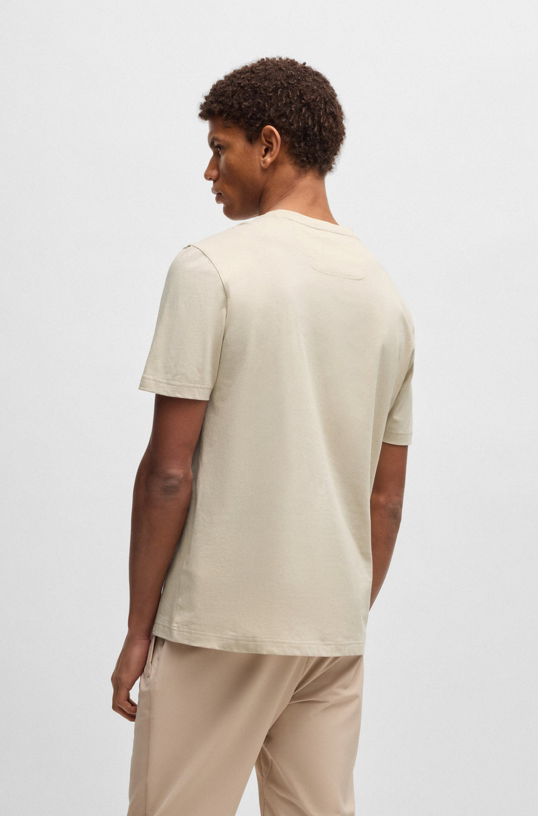BOSS T-Shirts Regular Fit in Cotton - TEE LOGO GLAMPING 10269604 01-50537834- Concorde Fashion#color_beige-284