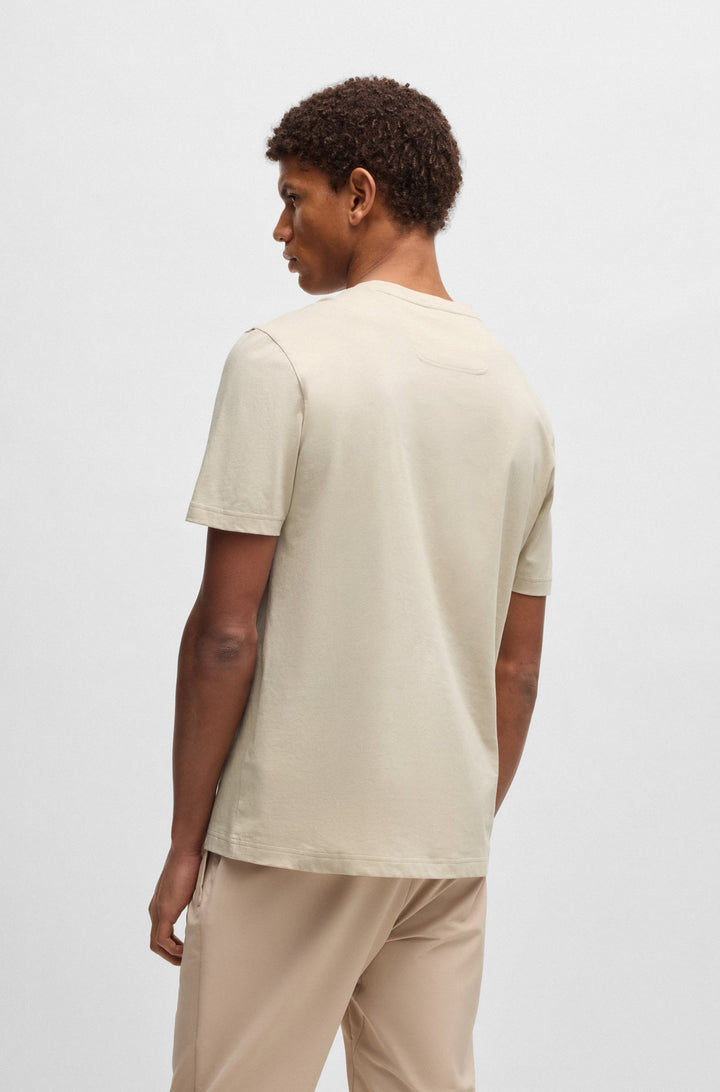 BOSS T-Shirts Regular Fit in Cotton - TEE LOGO GLAMPING 10269604 01-50537834- Concorde Fashion#color_beige-284