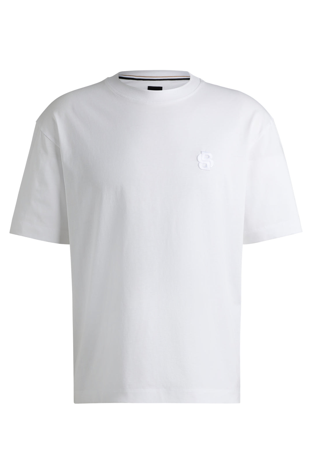 BOSS T-Shirts Relaxed Fit in Cotton - C-TAMES 26 10269624 01-50533343- Concorde Fashion#color_white-100