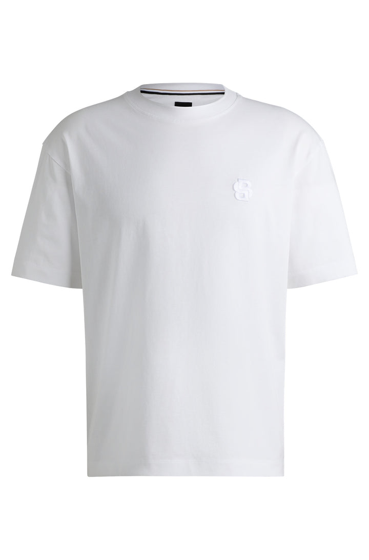 BOSS T-Shirts Relaxed Fit in Cotton - C-TAMES 26 10269624 01-50533343- Concorde Fashion#color_white-100