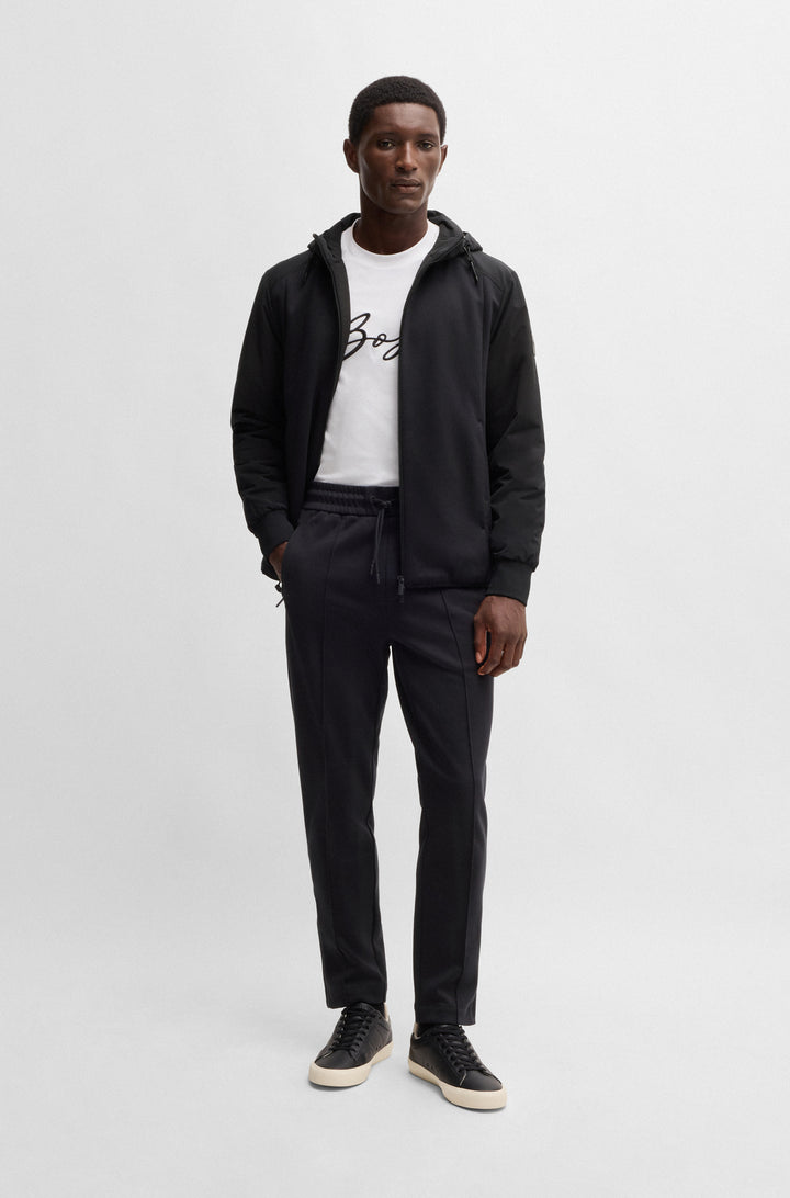 BOSS Hoodies Regular Fit in Cotton Mix - P-STEELE 224 10269627 01-50531963- Concorde Fashion#color_black-001