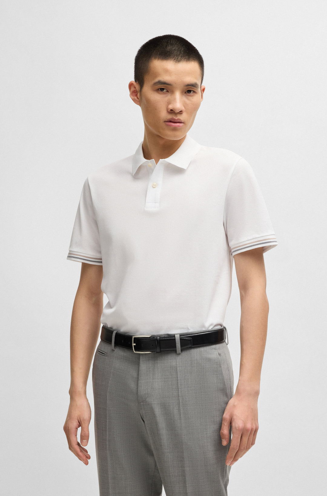 BOSS Polos Regular Fit in Cotton - C-PARLAY 209 10269630 01-50531850- Concorde Fashion#color_white-100