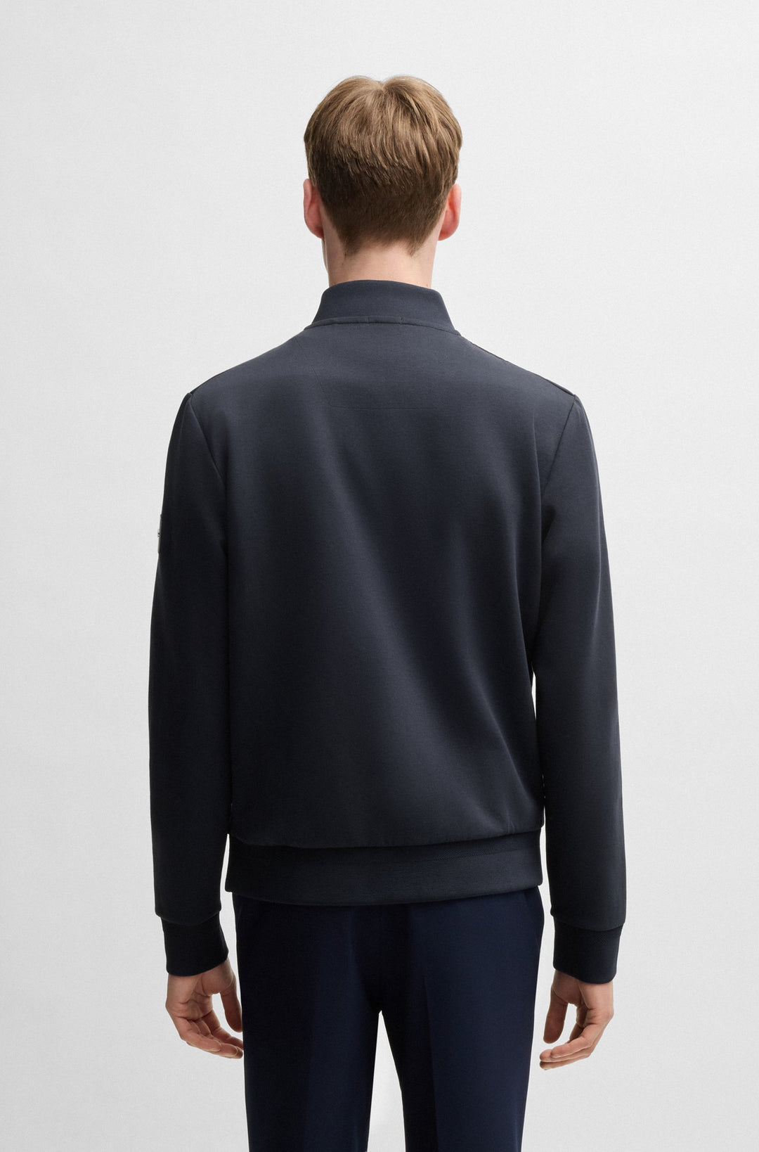 BOSS Sweatshirts Regular Fit in Cotton Mix - H-SKILES 10269637 01-50532767- Concorde Fashion#color_navy-404