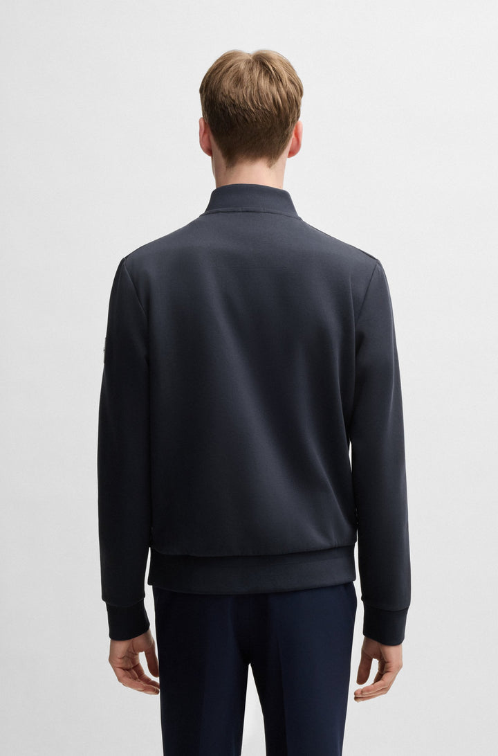 BOSS Sweatshirts Regular Fit in Cotton Mix - H-SKILES 10269637 01-50532767- Concorde Fashion#color_navy-404