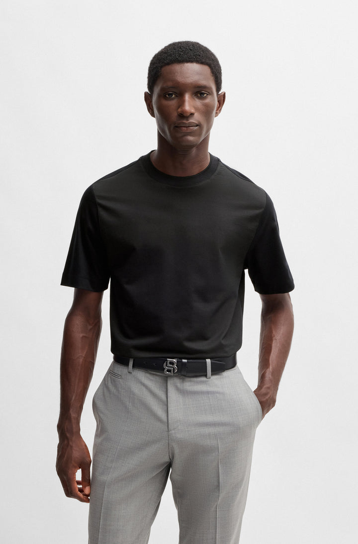 BOSS T-Shirts Regular Fit in Cotton Mix - P-THOMPSON 224 10269638 01-50531962- Concorde Fashion#color_black-001