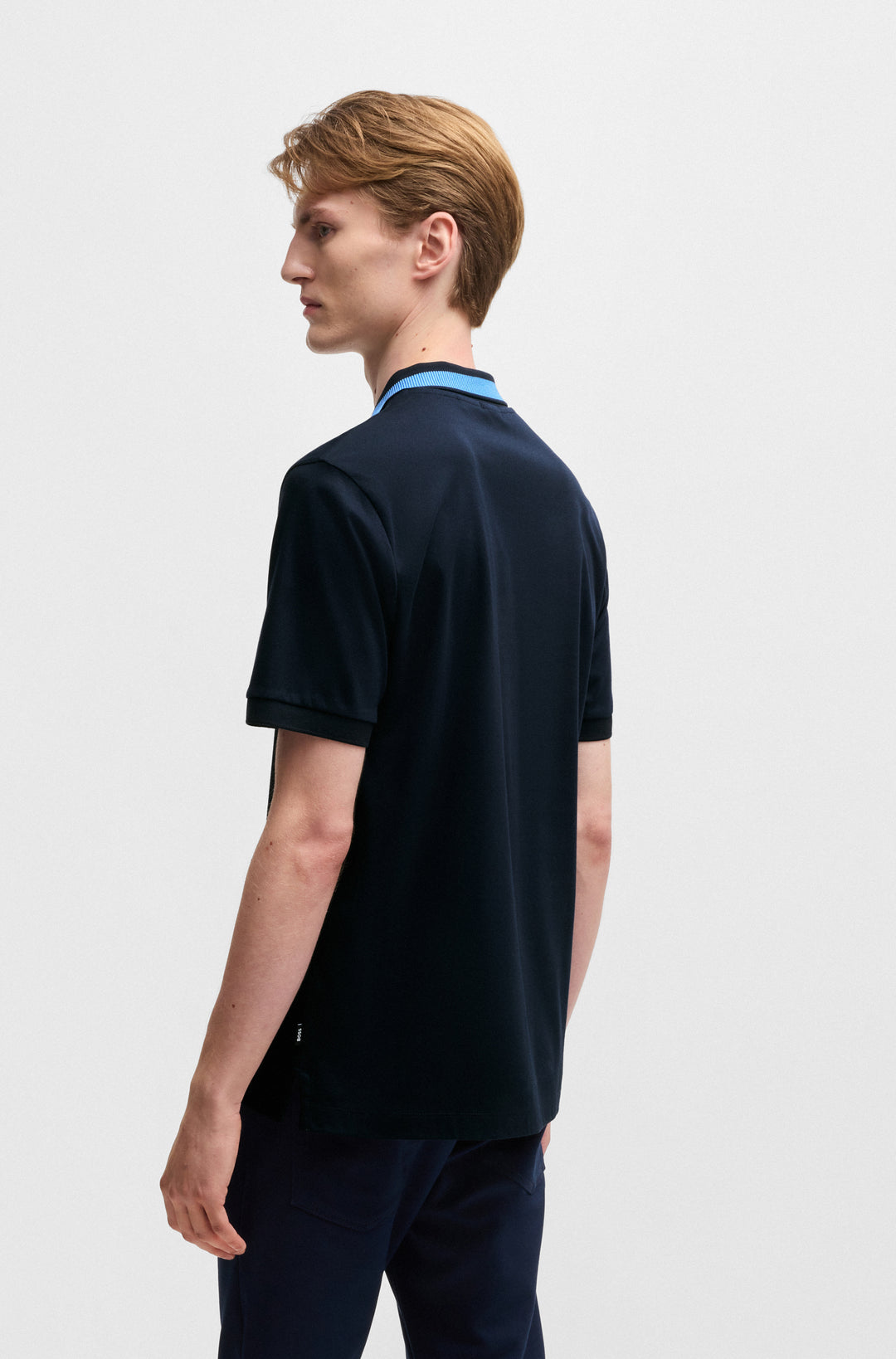 BOSS Polos Slim Fit in Cotton - H-PHILLIPSON 199 10269639 01-50531791- Concorde Fashion#color_navy-404