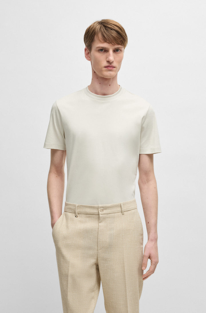 BOSS T-Shirts Slim Fit in Cotton - H-TESSLER 199 10269639 01-50531793- Concorde Fashion#color_white-131