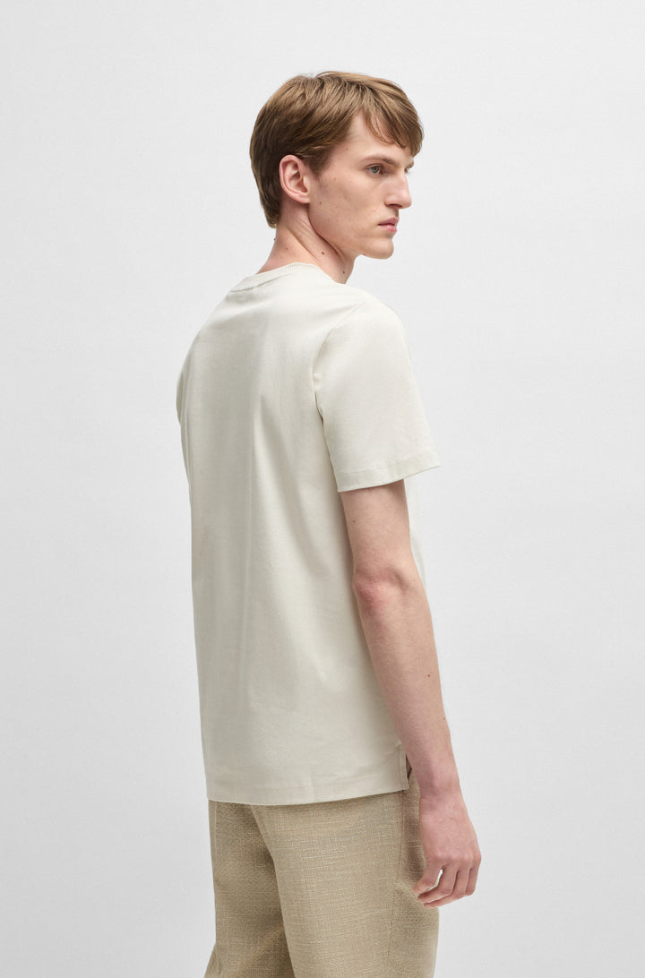 BOSS T-Shirts Slim Fit in Cotton - H-TESSLER 199 10269639 01-50531793- Concorde Fashion#color_white-131