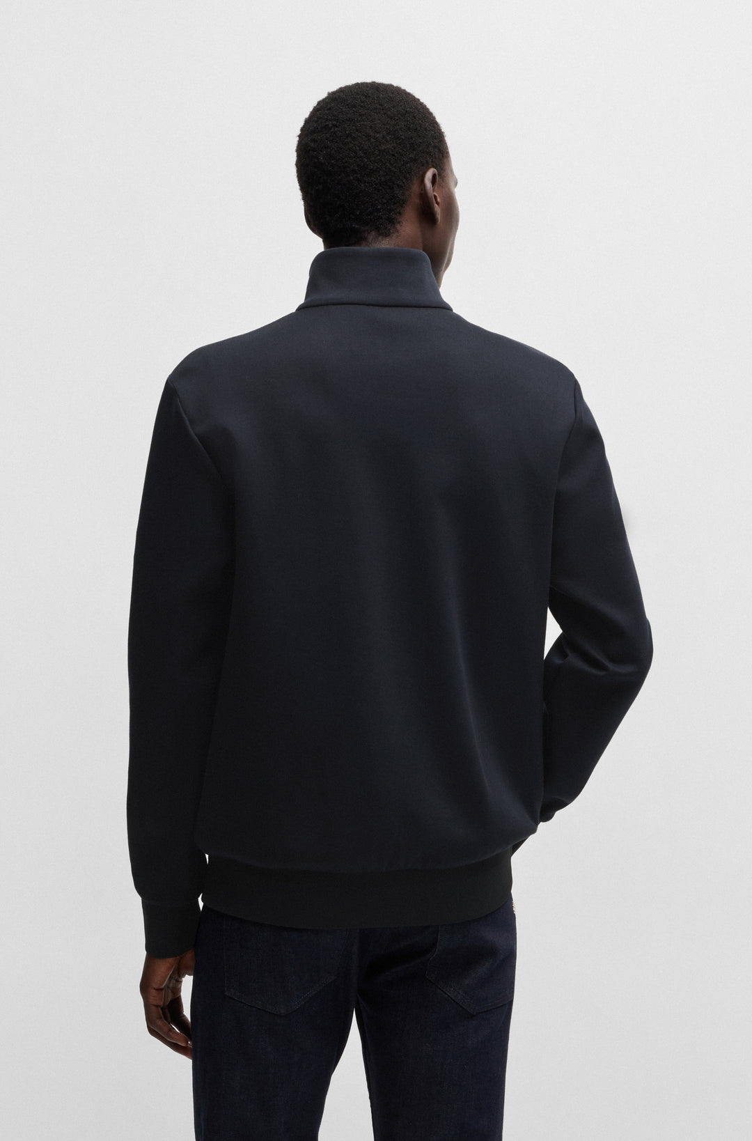 BOSS Sweatshirts Regular Fit in Cotton Mix - H-SHEPHERD 10269641 01-50532755- Concorde Fashion#color_navy-404