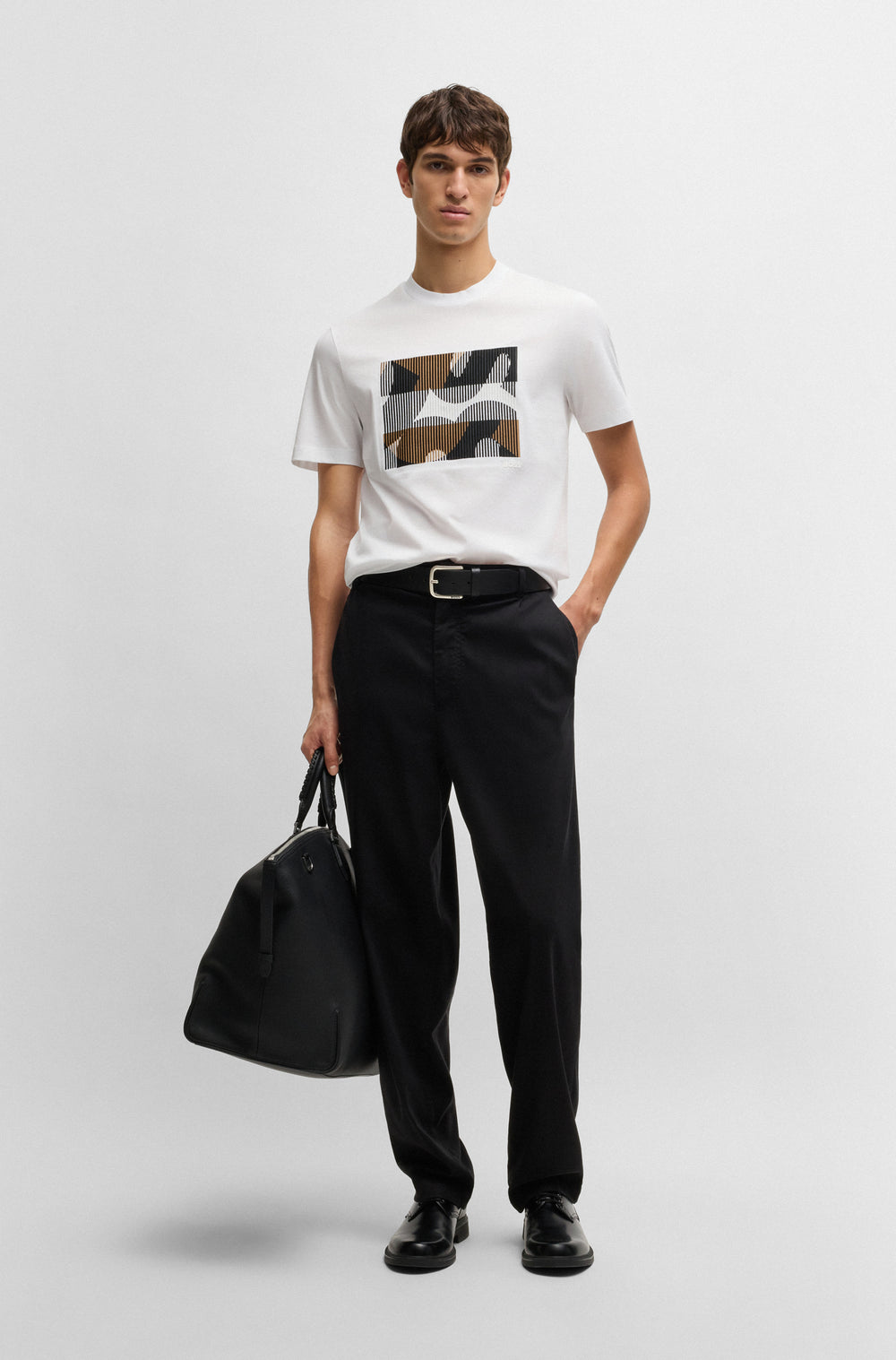 BOSS T-Shirts Regular Fit in Cotton - C-THOMPSON 209 10269642 01-50531862- Concorde Fashion#color_white-100