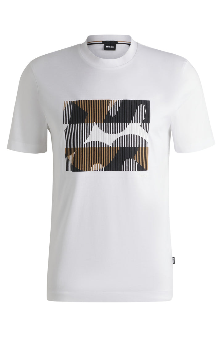 BOSS T-Shirts Regular Fit in Cotton - C-THOMPSON 209 10269642 01-50531862- Concorde Fashion#color_white-100