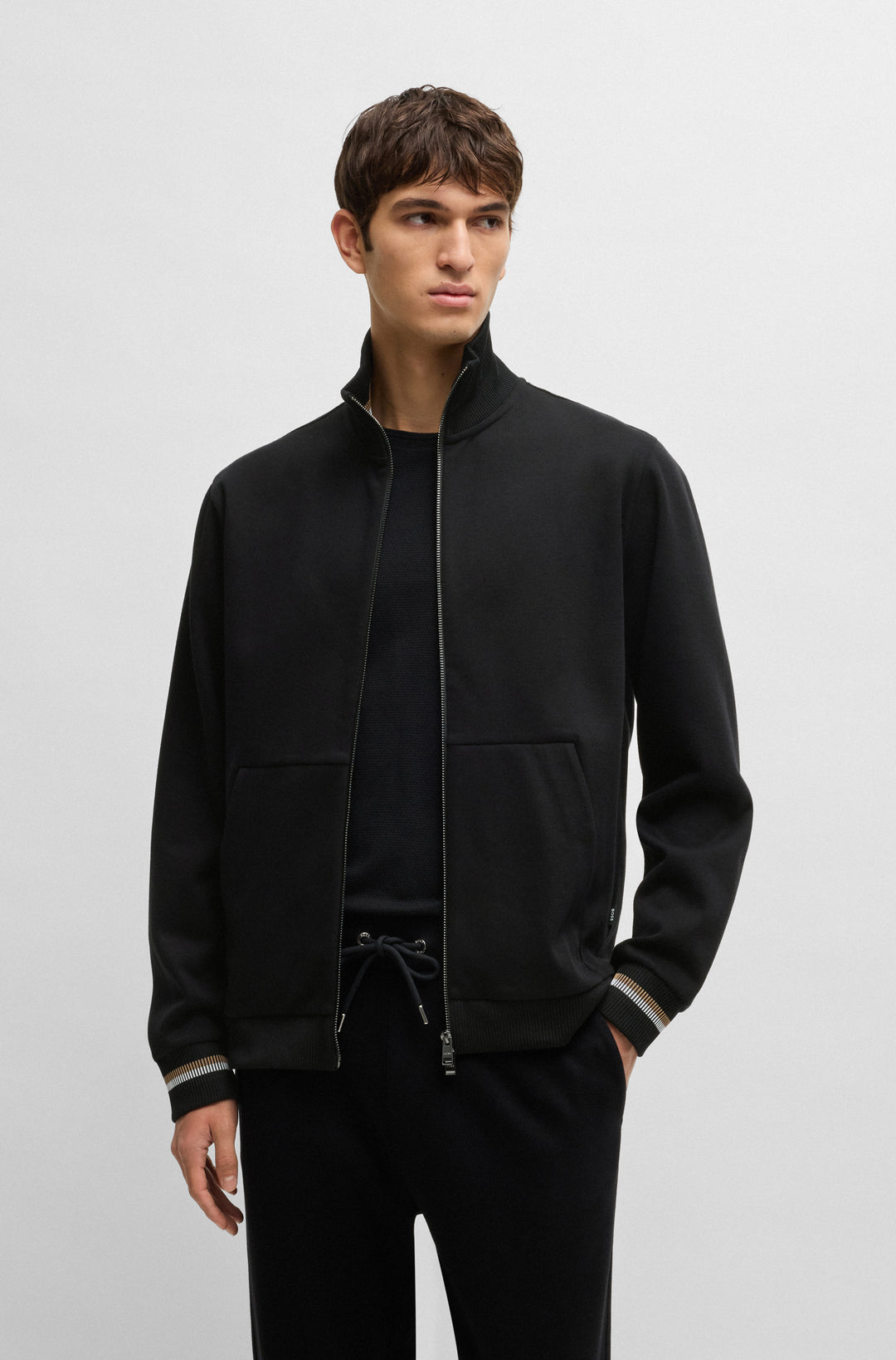 BOSS Sweatshirts Regular Fit in Cotton - C-SIZA 209 10269643 01-50531855- Concorde Fashion#color_black-001
