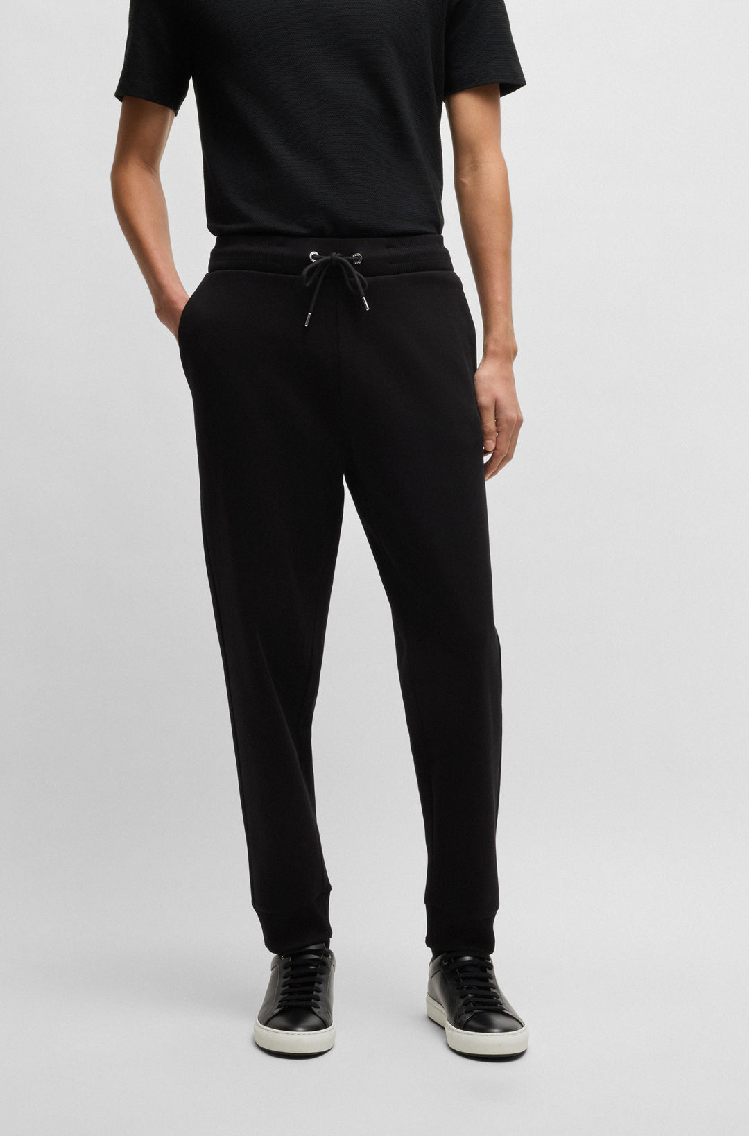 BOSS Jogging Pants Modern Fit in Cotton - C-LOCSIN 209 10269643 01-50531856- Concorde Fashion#color_black-001