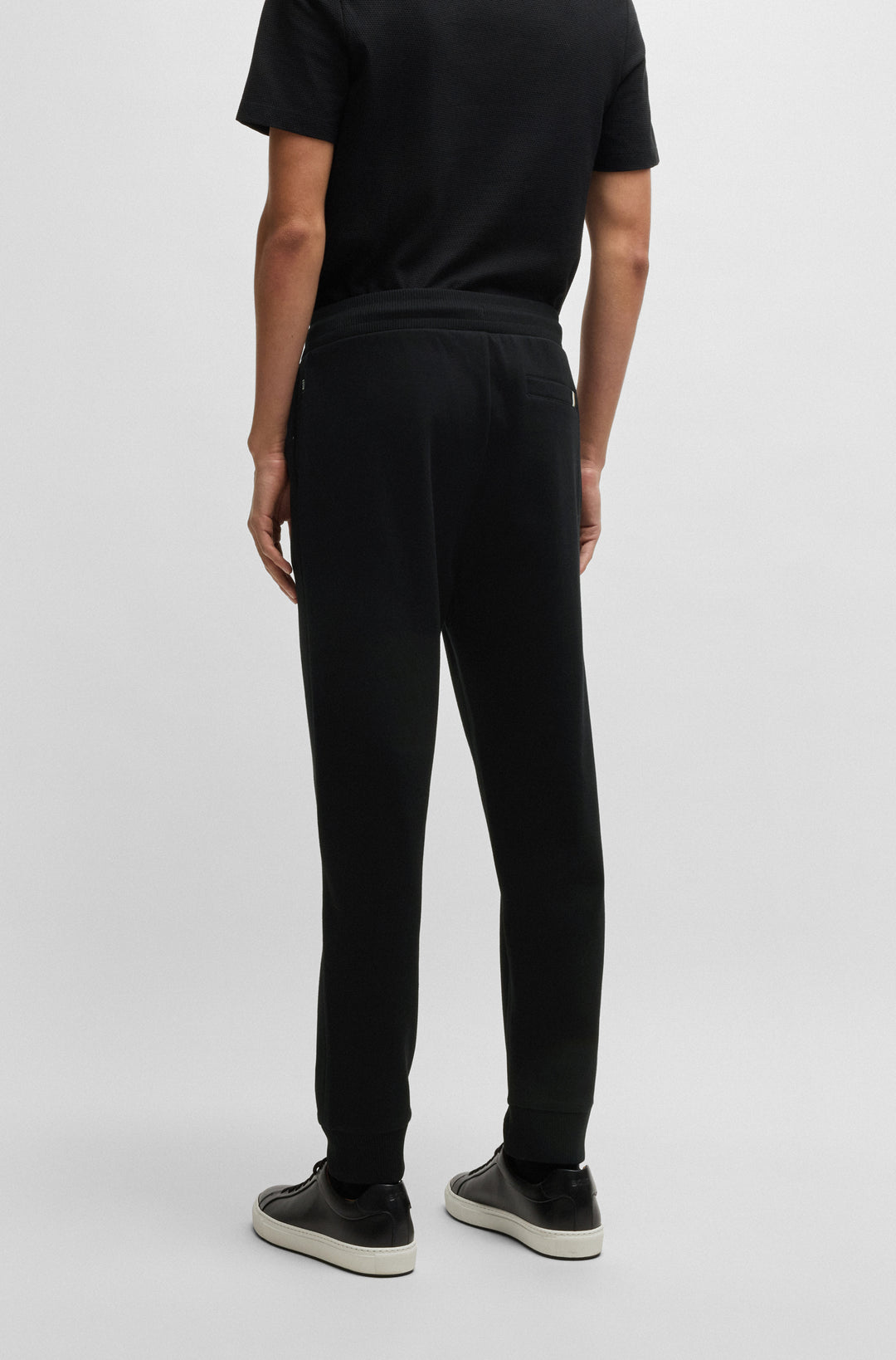BOSS Jogging Pants Modern Fit in Cotton - C-LOCSIN 209 10269643 01-50531856- Concorde Fashion#color_black-001