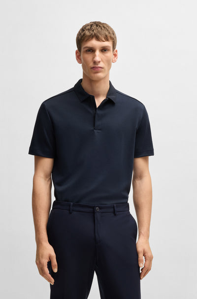 BOSS Polos Regular Fit in Cotton Mix - P-PARRIS 07 10269651 01-50531509- Concorde Fashion#color_navy-404
