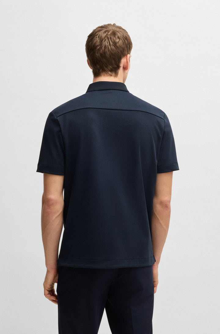BOSS Polos Regular Fit in Cotton Mix - P-PARRIS 07 10269651 01-50531509- Concorde Fashion#color_navy-404