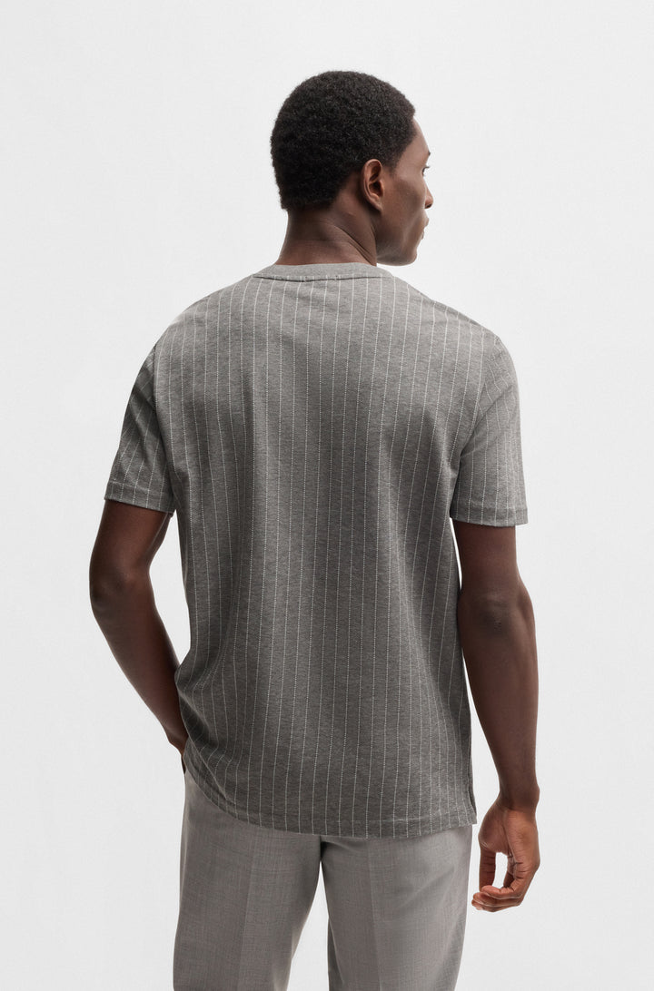 BOSS T-Shirts Regular Fit in Cotton - C-THOMPSON 111 10269655 01-50531315- Concorde Fashion#color_grey-030
