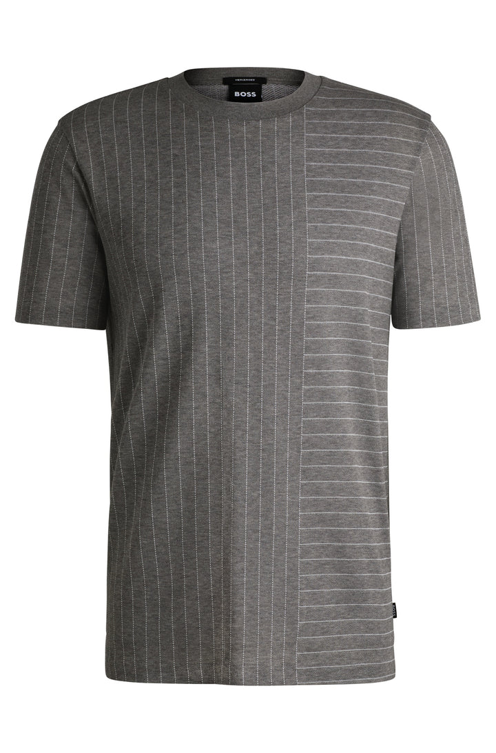 BOSS T-Shirts Regular Fit in Cotton - C-THOMPSON 111 10269655 01-50531315- Concorde Fashion#color_grey-030