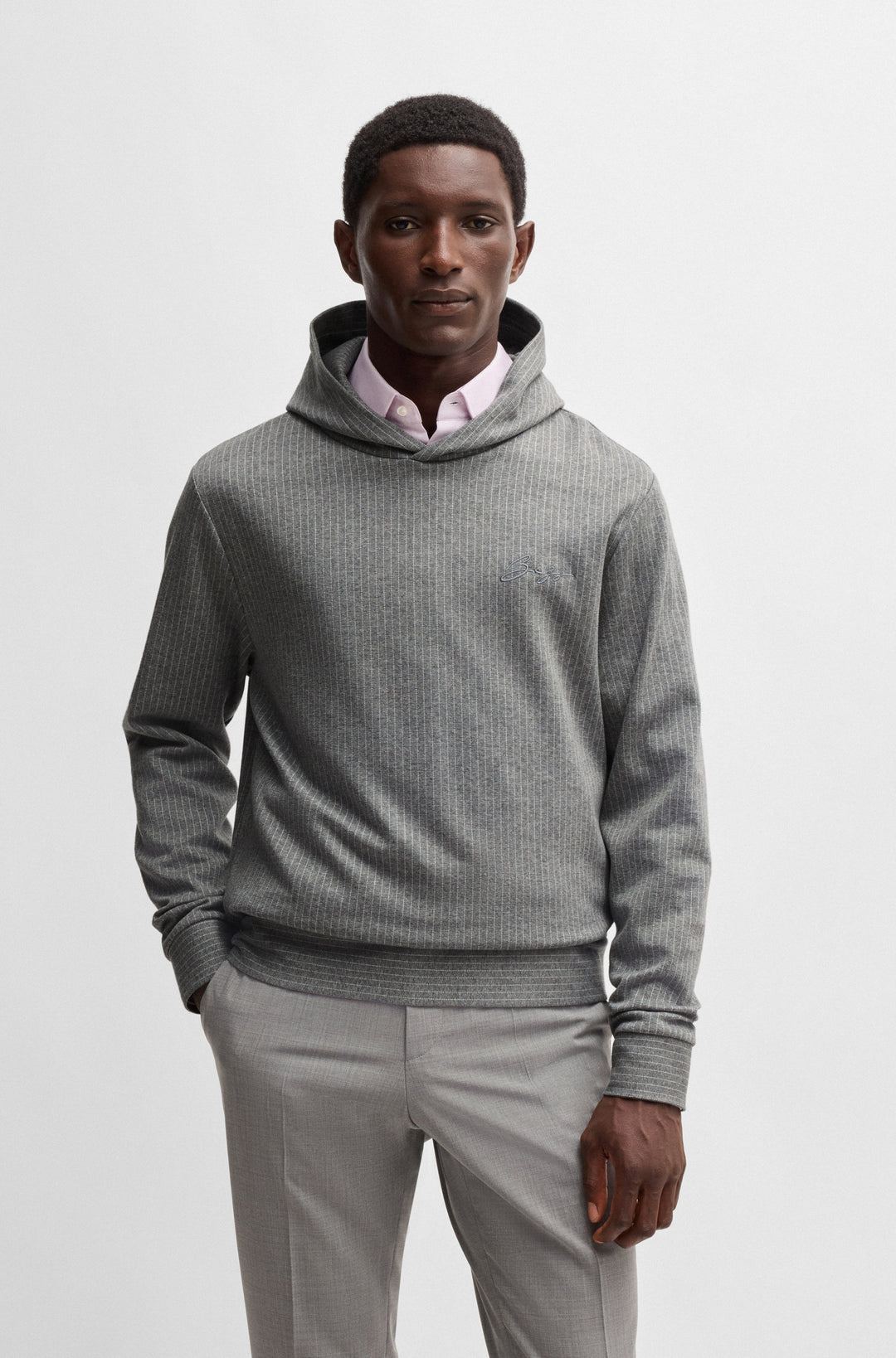 BOSS Hoodies Regular Fit in Cotton Mix - C-SEEGER 111 10269661 01-50531324- Concorde Fashion#color_grey-030