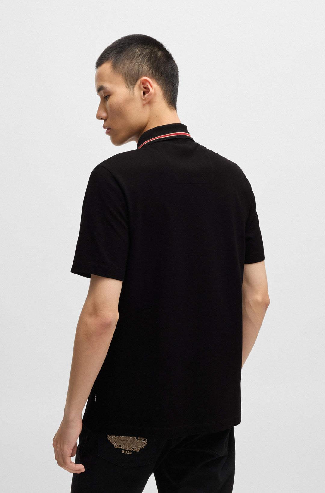BOSS Polos Regular Fit in Cotton - C-PARRIS 10269705 01-50532961- Concorde Fashion#color_black-001