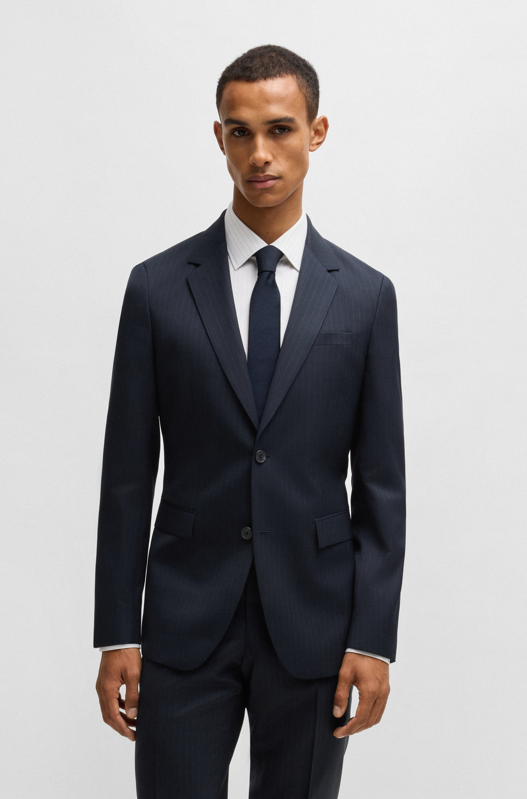 BOSS Suits Slim Fit in Wool - H-HOUSTON-2PCS-243 10269897 01-50537405- Concorde Fashion#color_navy-404