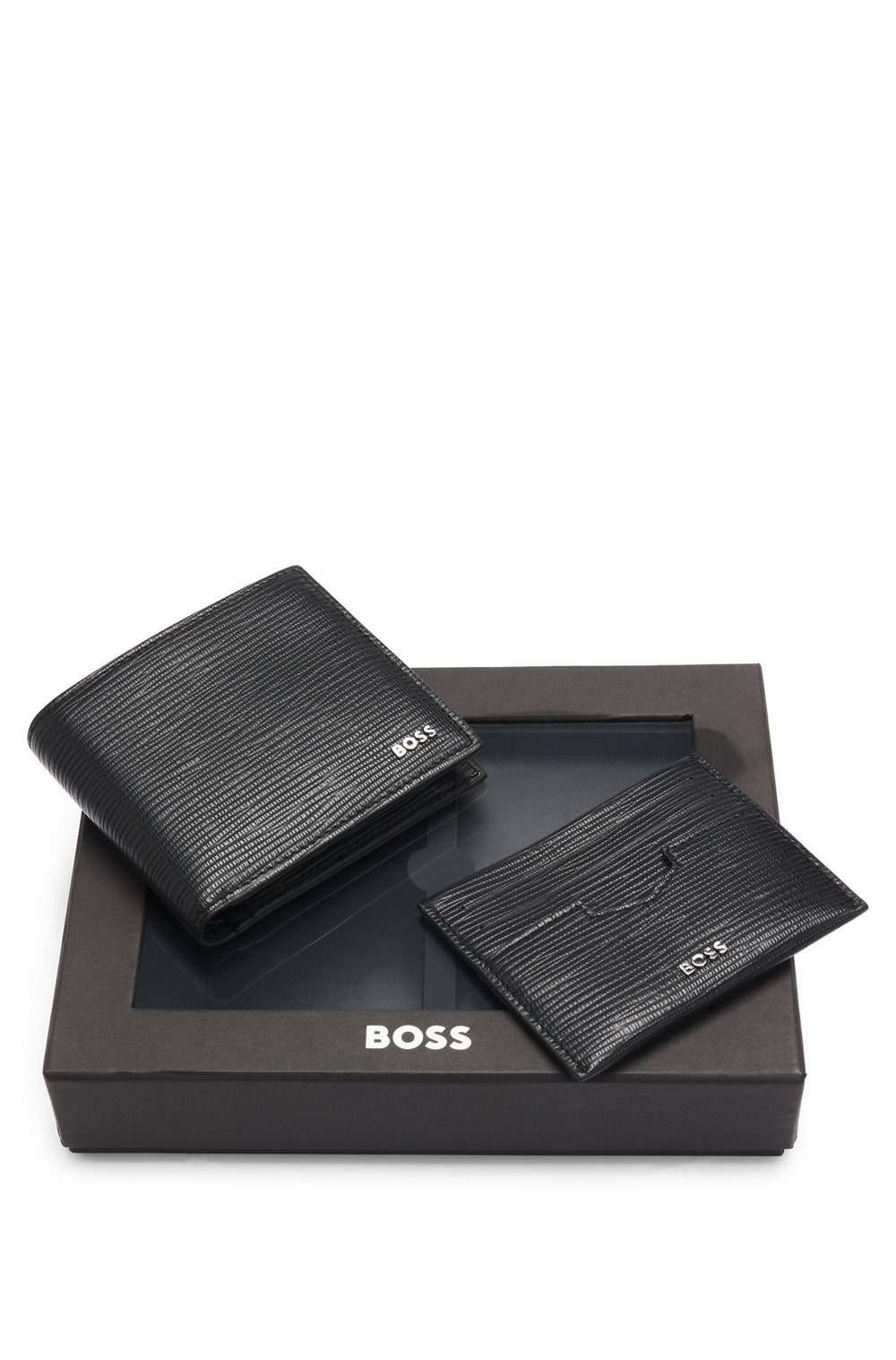 BOSS Gift Sets  in Leather - GB_4 CC COIN&S CARD 10269913 01-50536901- Concorde Fashion#color_black-001