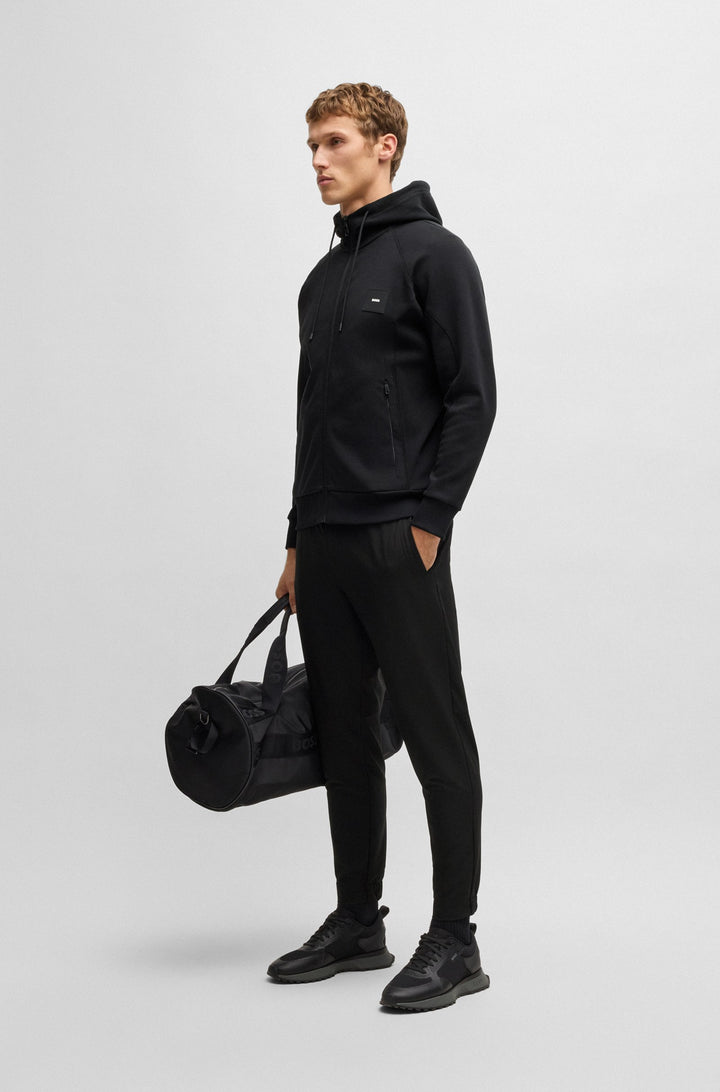 BOSS Hoodies Regular Fit in Cotton Mix - SAGGY RIB 10269980 01-50537204- Concorde Fashion#color_black-001