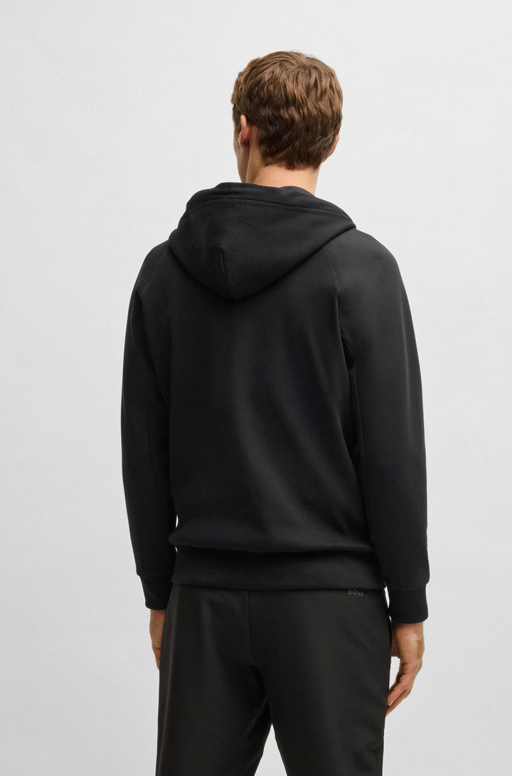 BOSS Hoodies Regular Fit in Cotton Mix - SAGGY RIB 10269980 01-50537204- Concorde Fashion#color_black-001
