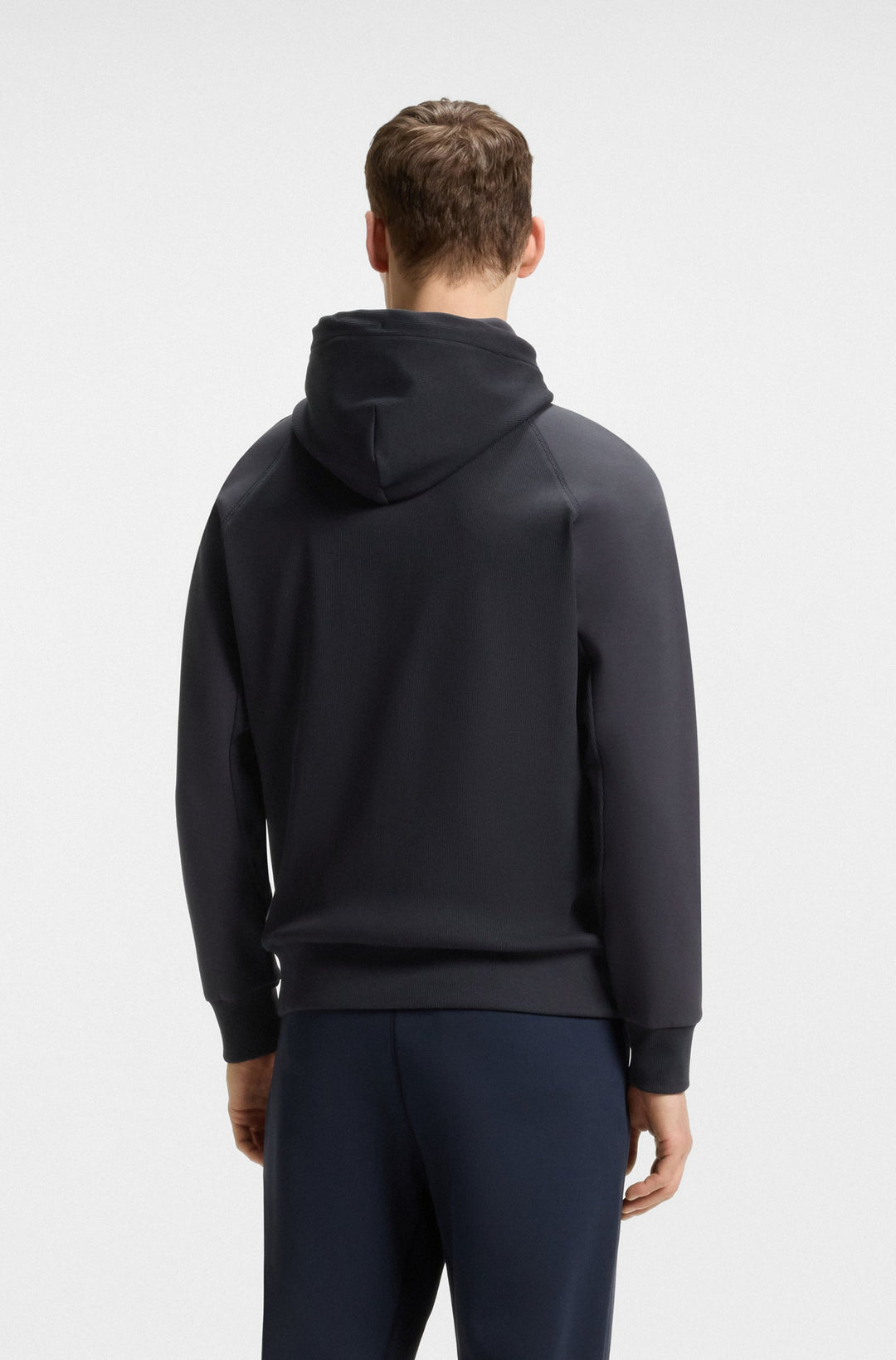 BOSS Hoodies Regular Fit in Cotton Mix - SAGGY RIB 10269980 01-50537204- Concorde Fashion#color_navy-402
